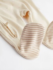 Neutral I'm New Here Single 100% Cotton Sleepsuit (0-9mths) - Image 7 of 11