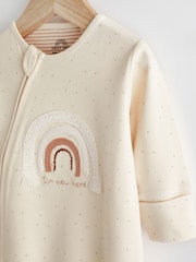 Neutral I'm New Here Single 100% Cotton Sleepsuit (0-9mths) - Image 9 of 11