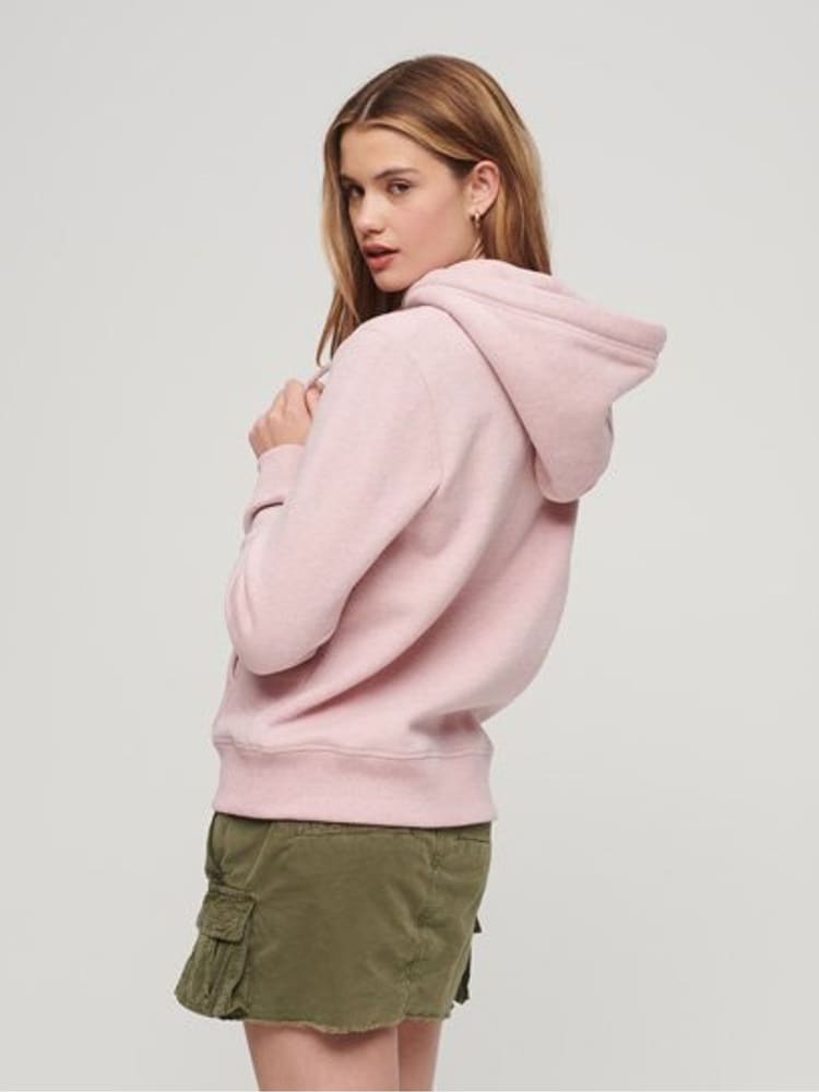 Superdry Pink Essential Logo Hoodie - Image 2 of 6