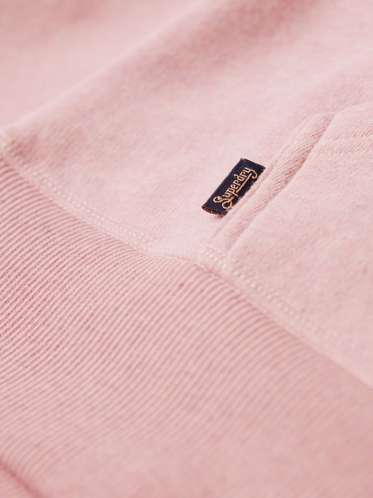 Superdry Pink Essential Logo Hoodie - Image 6 of 6