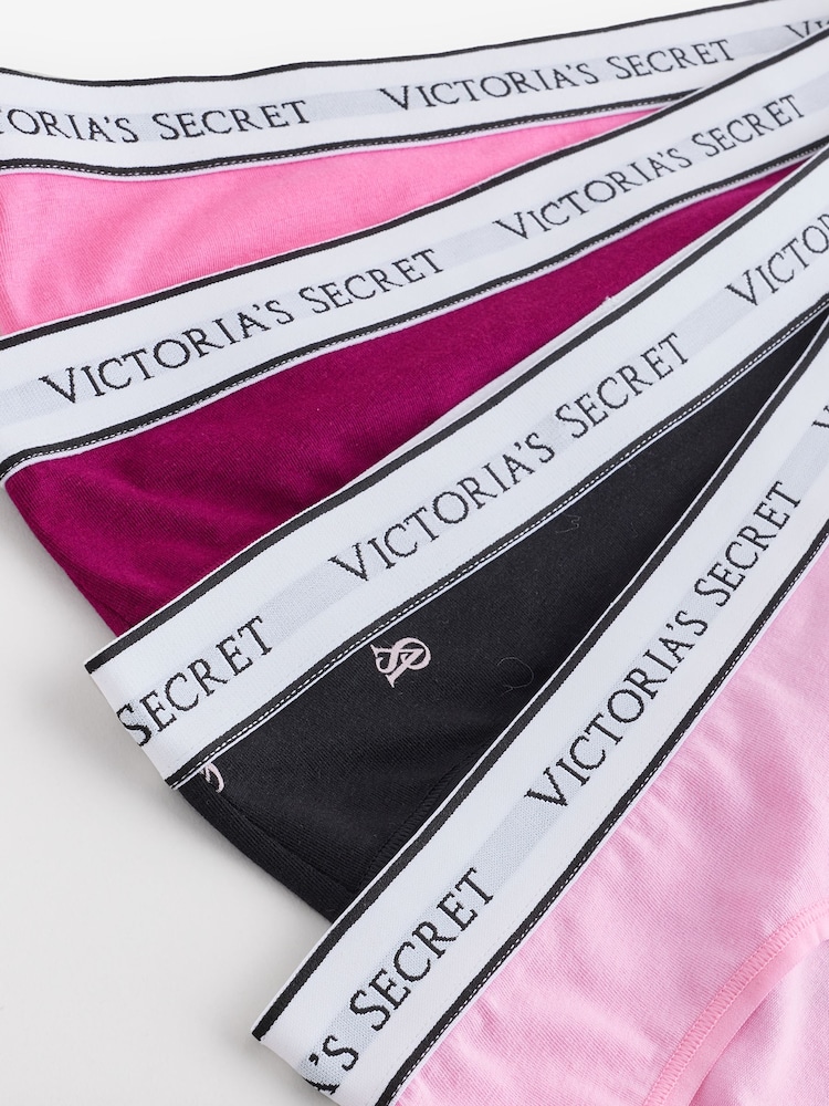 Victoria's Secret Pink/Black/Purple Hipster Logo 4 Pack Knickers - Image 7 of 7 Victoria's Secret Pink/Black/Purple Hipster Logo 4 Pack Knickers - Image 7 of 7