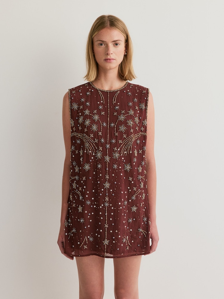 Free People Brown Brighter Days Mini Dress - Image 2 of 6 Free People Brown Brighter Days Mini Dress - Image 2 of 6