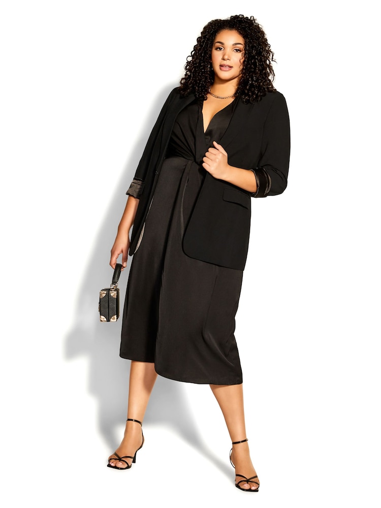 City Chic Lindsey Black Dress - Image 1 of 1 City Chic Lindsey Black Dress - Image 1 of 1