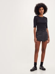 Levi's® Black 100% Cotton Denim Skort - Image 7 of 12