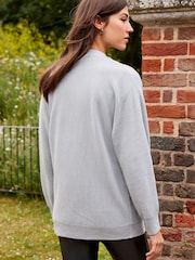 رمادي مموج - توب ياقة عالية كم طويل - Image 5 of 7