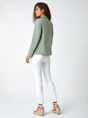 Roman Green Stretch Button Detail Blazer - Image 3 of 5