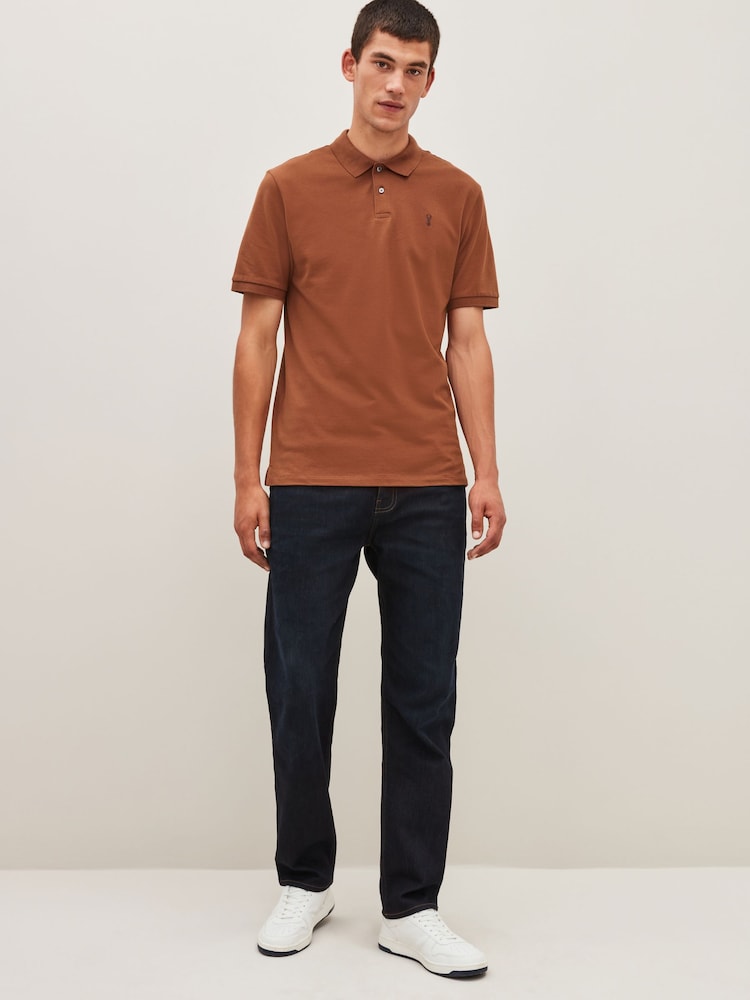 Braun/Bronze - Reguläre Passform - Kurzärmliges Piqué-Poloshirt - Bild 2 von 8 Braun/Bronze - Reguläre Passform - Kurzärmliges Piqué-Poloshirt - Bild 2 von 8