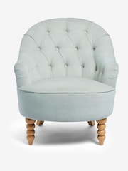 Laura Ashley Baron Chenille Pale Grey Green Hanby Accent Chair - Image 4 of 9