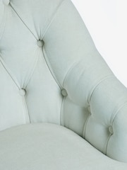 Laura Ashley Baron Chenille Pale Grey Green Hanby Accent Chair - Image 8 of 9