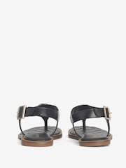 Barbour® Black Vivienne Leather Sandals - Image 4 of 6