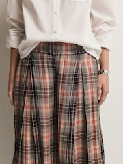 Free People Red Moonflower Plaid Balloon Trousers - Image 5 of 6