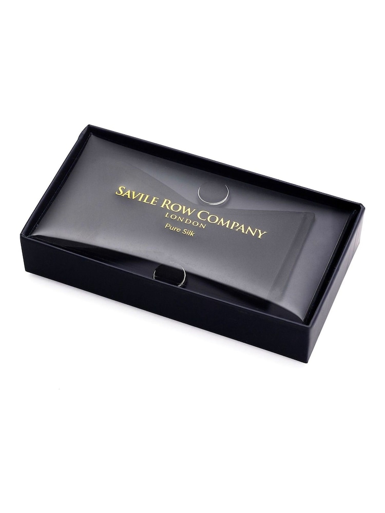 Savile Row Company Black Pure Silk Self Bow Tie & Cufflinks Set - Image 2 of 2