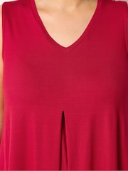 Yours Curve Red Pleated Front Vest - Image 4 of 5