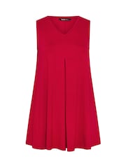 Yours Curve Red Pleated Front Vest - Image 5 of 5
