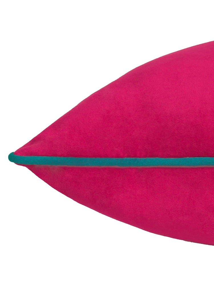 Furn Pink Meridian Velvet 45cm X 45cm Cushion Cover - Image 5 of 5 Furn Pink Meridian Velvet 45cm X 45cm Cushion Cover - Image 5 of 5