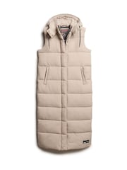 Superdry Grey Hooded Ripstop Longline Gilet - Image 4 of 6
