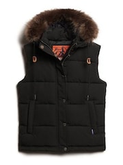Черный - Дутый жилет из искусственного меха Superdry Everest 100 - Image 4 of 6