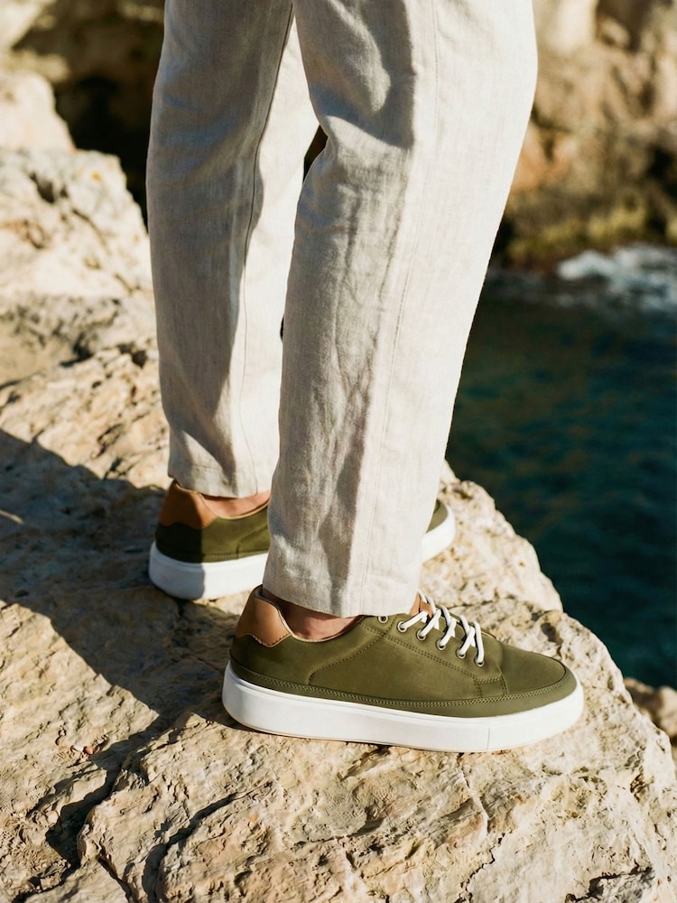 Novo Green Nevada Lace Up Trainers - Image 1 of 6