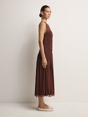 Free People Brown Anora Midi Dress - Image 2 of 4