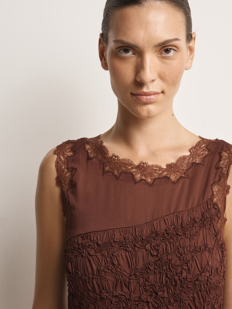 Free People Brown Anora Midi Dress - Image 4 of 4