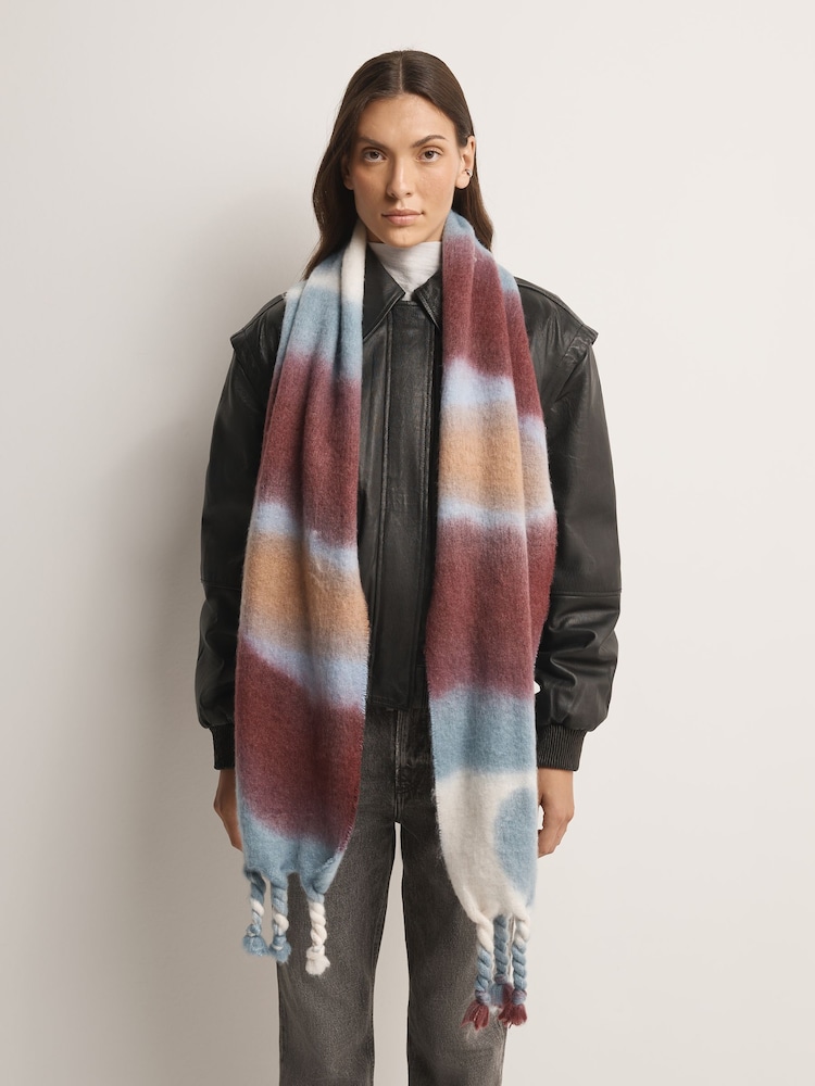 Free People Red Over the Coat Shawl - Image 2 of 4 Free People Red Over the Coat Shawl - Image 2 of 4