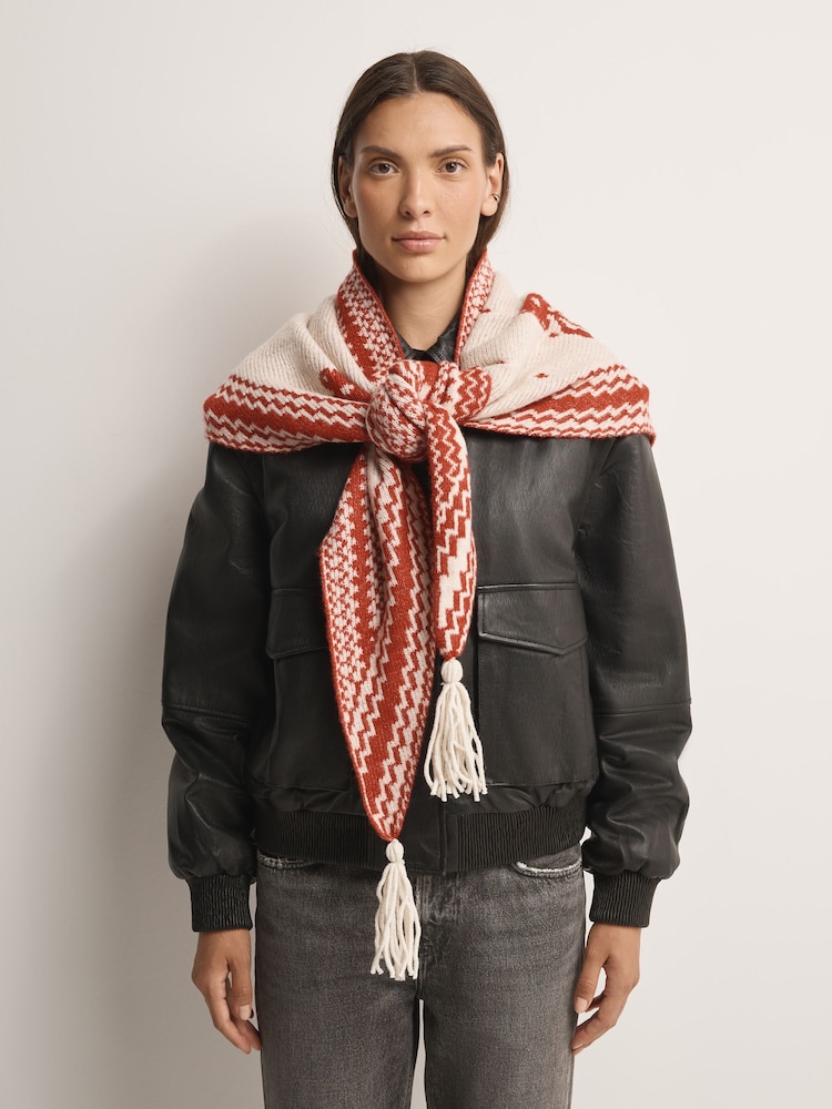 Free People Red Over the Coat Shawl - Image 3 of 3 Free People Red Over the Coat Shawl - Image 3 of 3