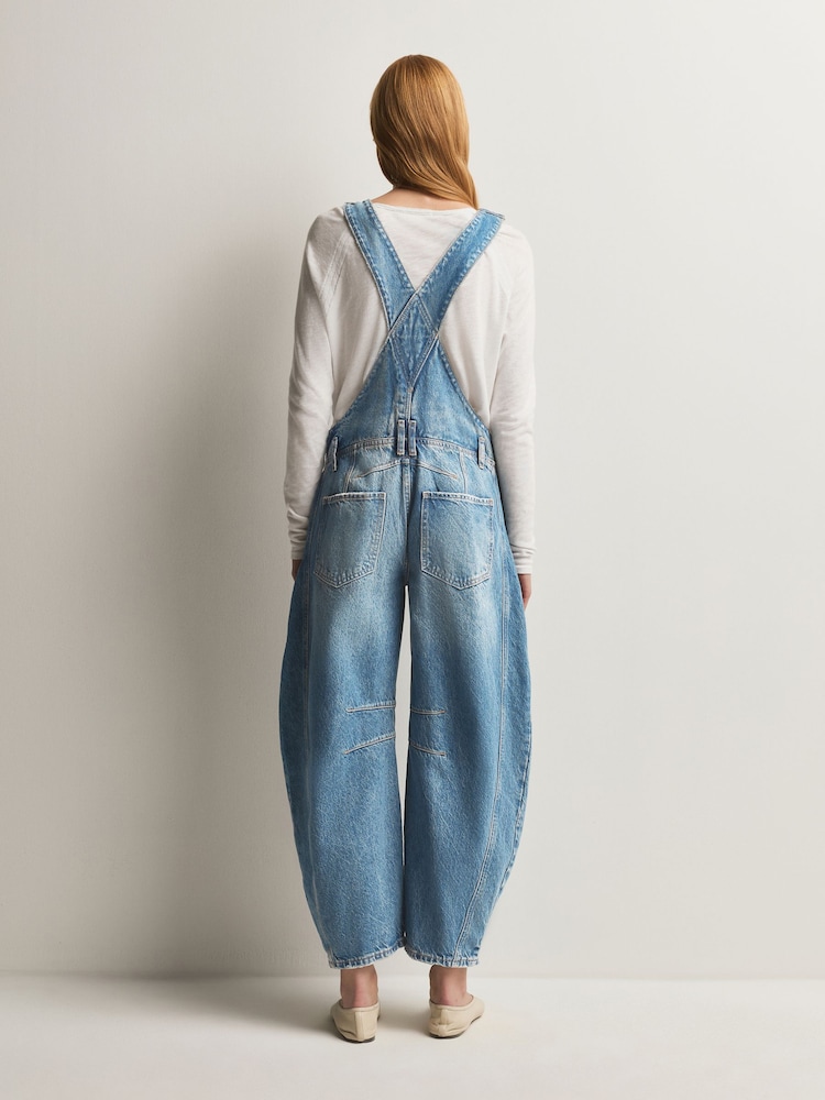 Free People Blue Good Luck Denim Overalls Dungarees - Image 2 of 6