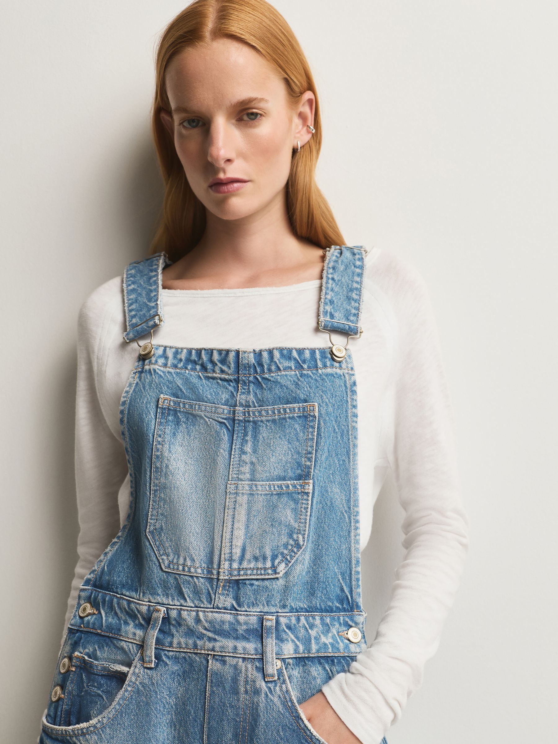 Buy Free People Blue Good Luck Denim Dungarees from Next USA