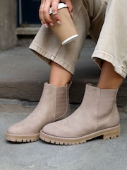 Linzi Cream Classic Pull On Casual Chelsea Boots - Image 1 of 4