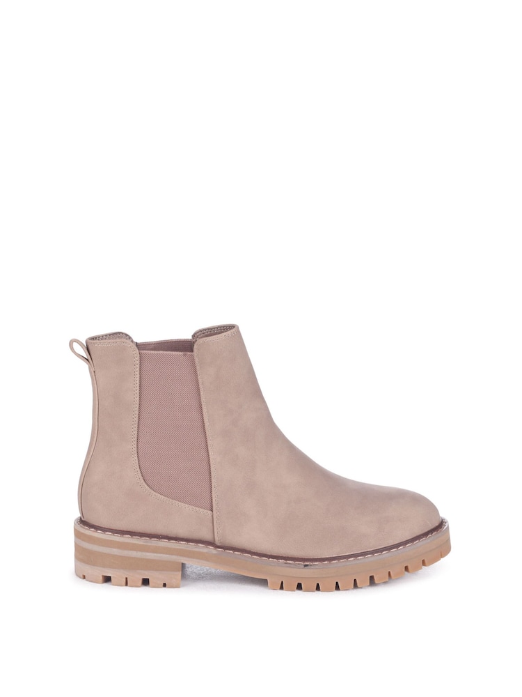 Linzi Cream Classic Pull On Casual Chelsea Boots - Image 2 of 4