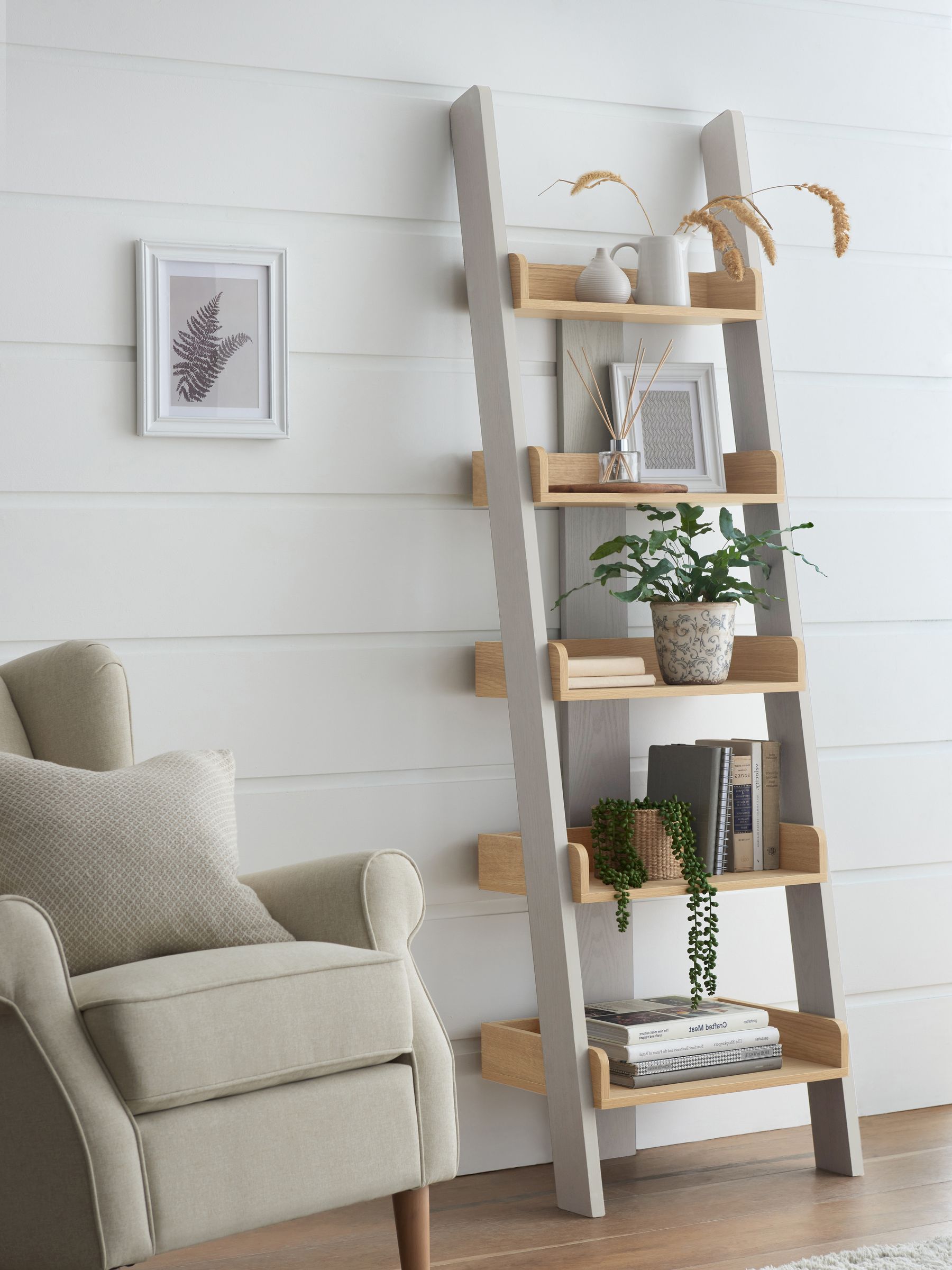 Narrow ladder shelving unit sale