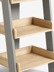 Dove Grey Malvern Oak Effect Narrow Ladder Shelf - Image 2 of 6