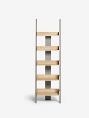 Dove Grey Malvern Oak Effect Narrow Ladder Shelf - Image 3 of 6