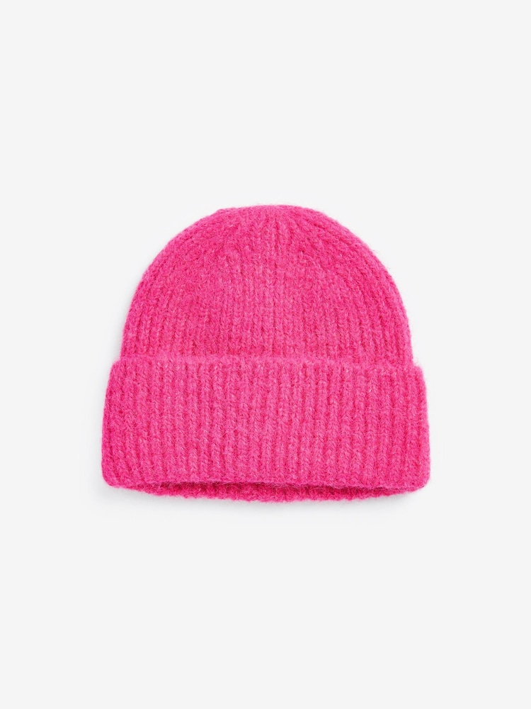 Pink Knitted Beanie Hat - Image 5 of 5