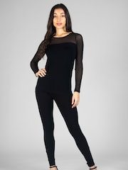 Pineapple Black Mesh Panel Top - Image 1 of 5
