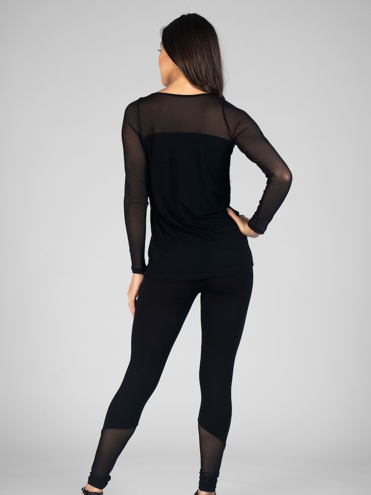 Pineapple Black Mesh Panel Top - Image 2 of 5