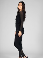 Pineapple Black Mesh Panel Top - Image 4 of 5