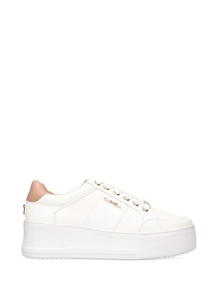 Carvela Jive Lace Up White Trainers - Image 1 of 4
