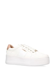 Carvela Jive Lace Up White Trainers - Image 2 of 4