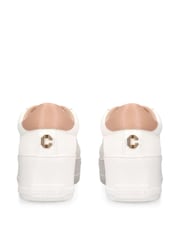 Carvela Jive Lace Up White Trainers - Image 3 of 4
