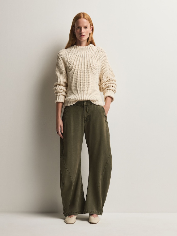 Free People Green Spotlight Trousers - Image 1 of 5 Free People Green Spotlight Trousers - Image 1 of 5