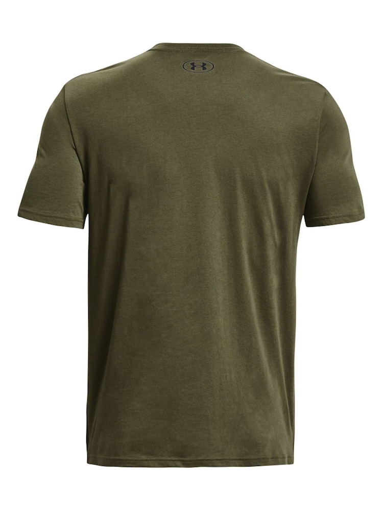 Verde - Camiseta deportiva con logo en la parte izquierda del pecho de Under Armour - Imagen 6 de 6