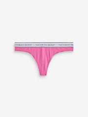 Victoria's Secret Pink Thong Logo 4 Pack Knickers - Image 2 of 7