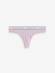 Victoria's Secret Pink Thong Logo 4 Pack Knickers - Image 4 of 7