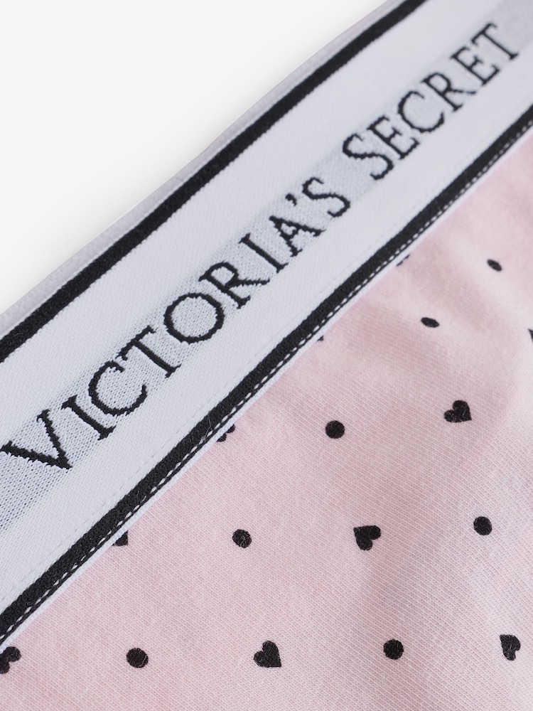 Victoria's Secret Pink Thong Logo 4 Pack Knickers - Image 7 of 7