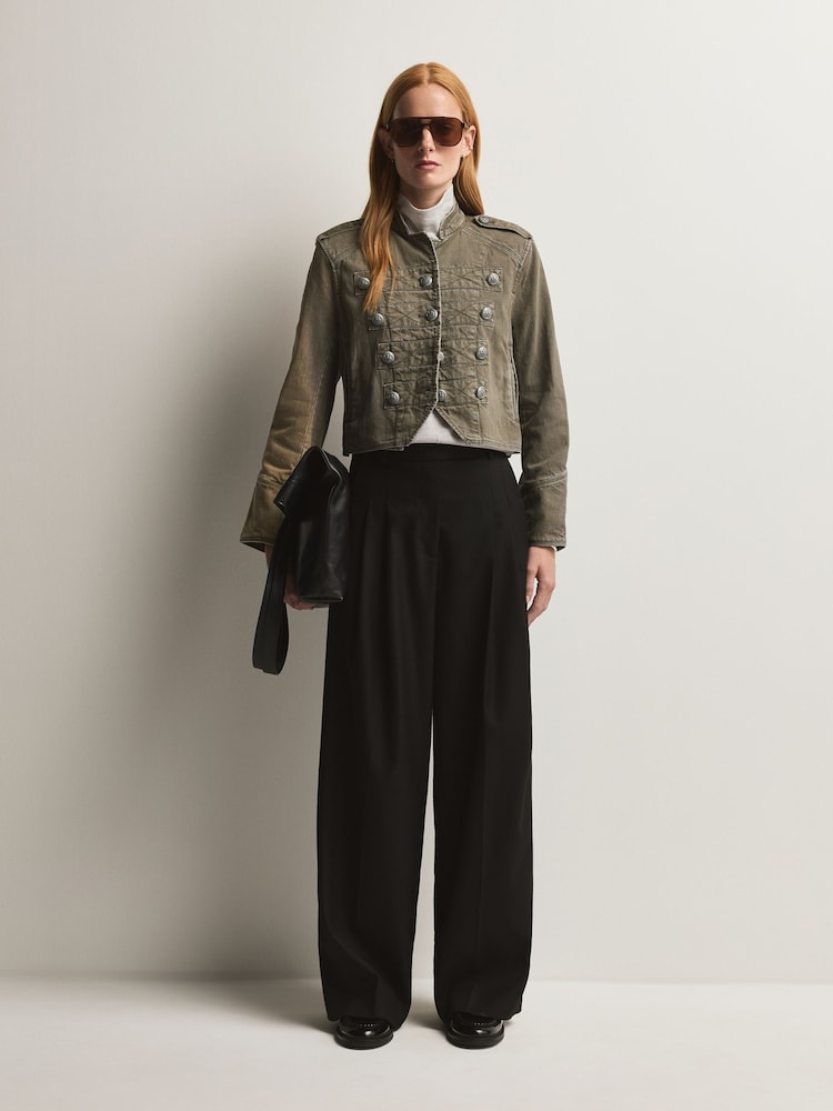 Free People Green Ryland Band Jacket - Image 2 of 6