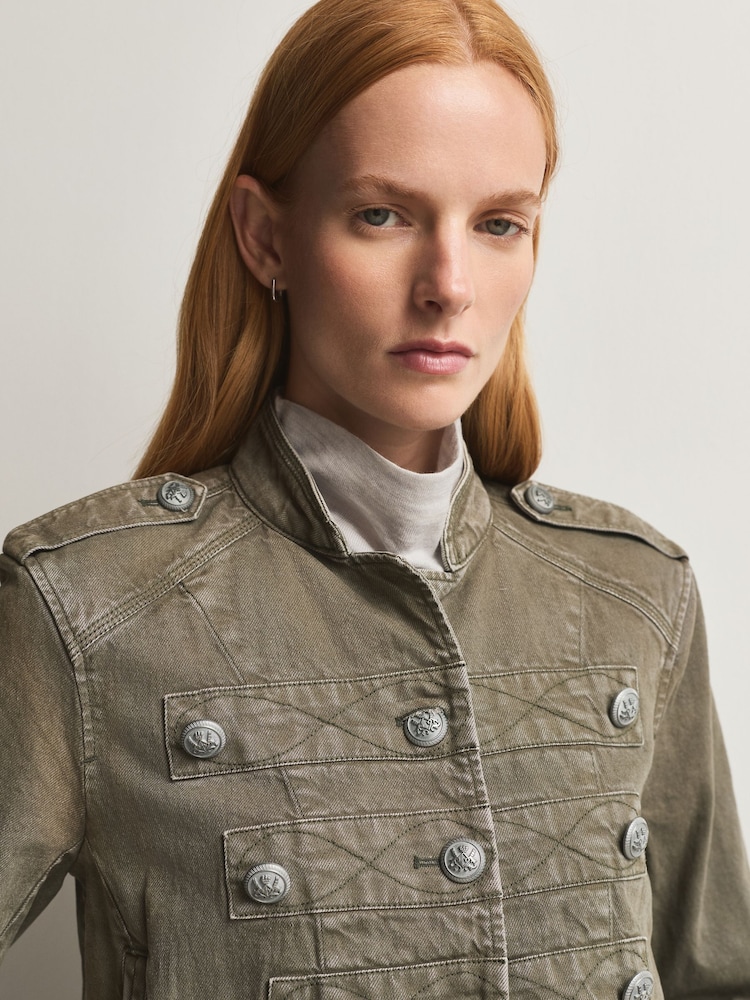 Free People Green Ryland Band Jacket - Image 6 of 6