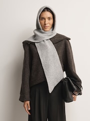 Free People Grey Extra Large Balabonnet Scarf - Image 1 of 5