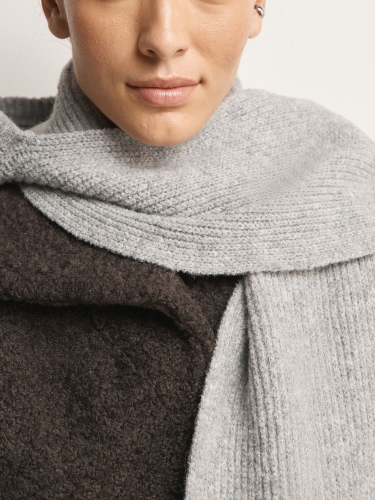 Free People Grey Extra Large Balabonnet Scarf - Image 5 of 5