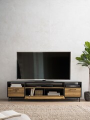 Natural Jefferson Pine Up to 80 inch TV Stand - Image 1 of 10